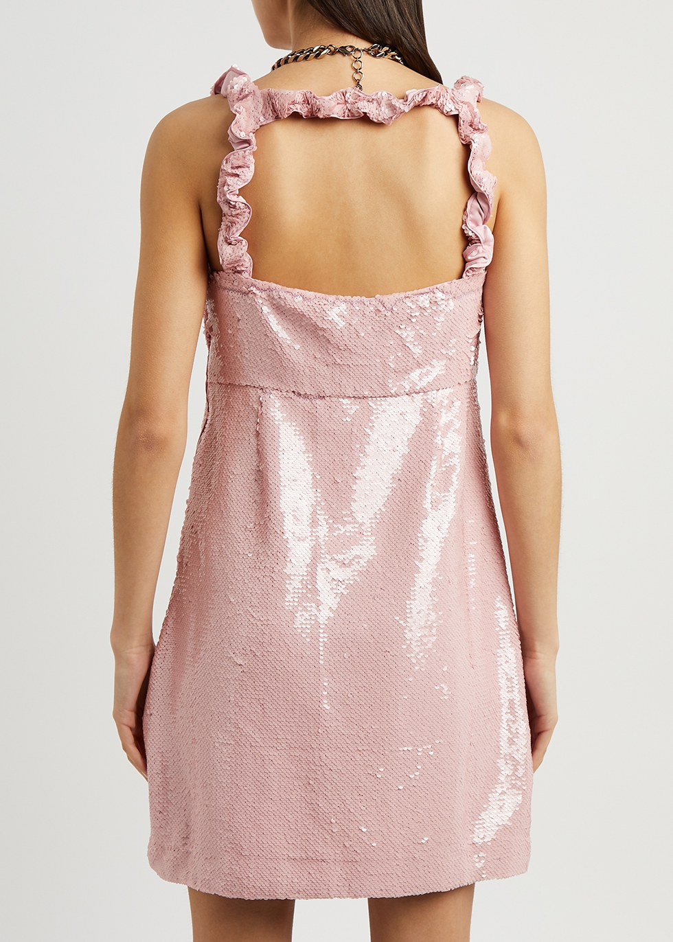 GANNI pink Sequin Dress